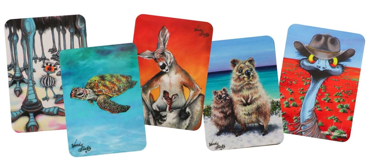 Small Magnets - Stunned Emu Designs by Wendy Binks