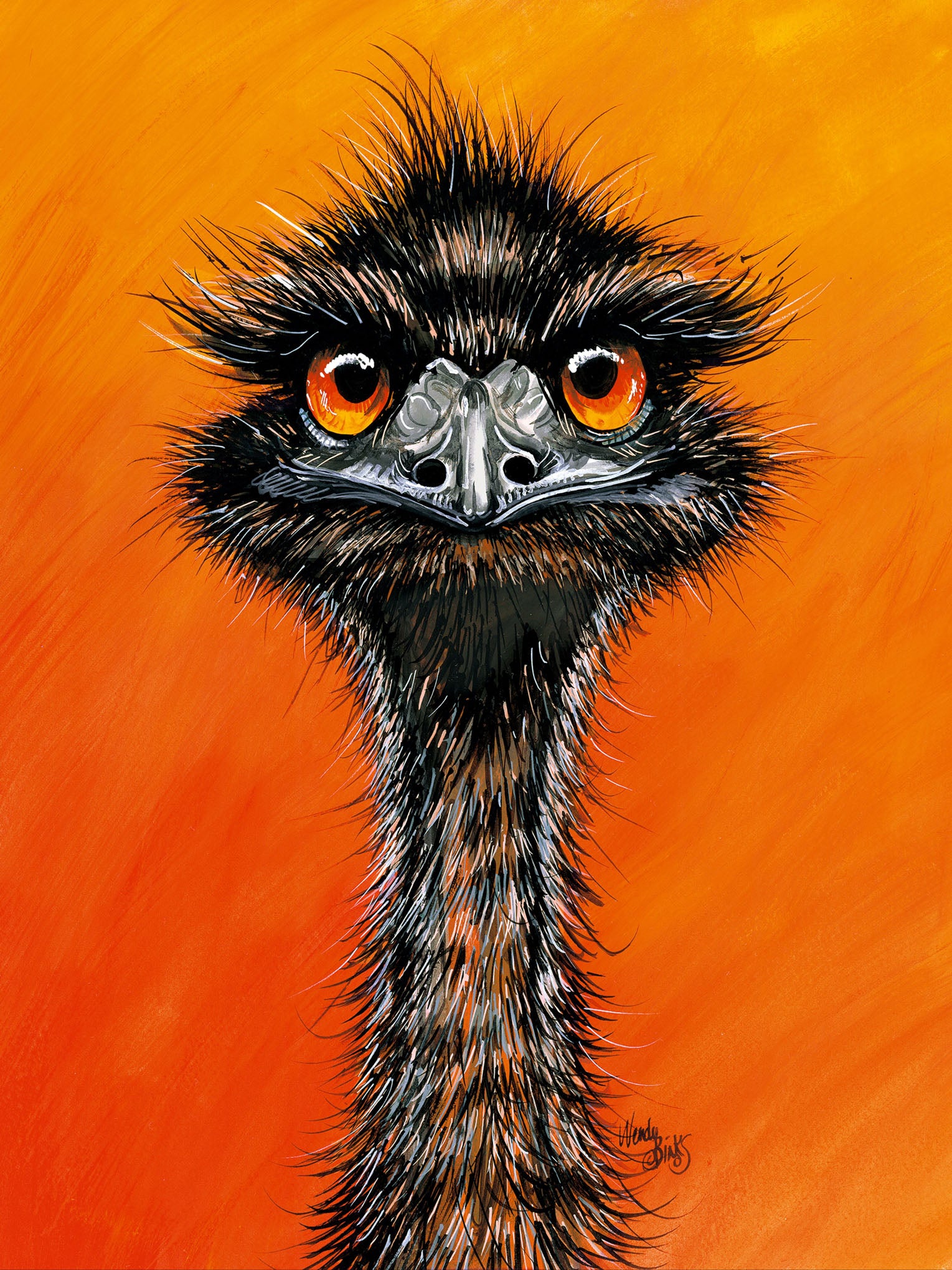Emu with Attitude – Canvas Print