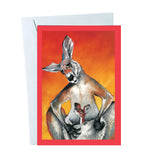Red Roo & Joey – Greeting Card