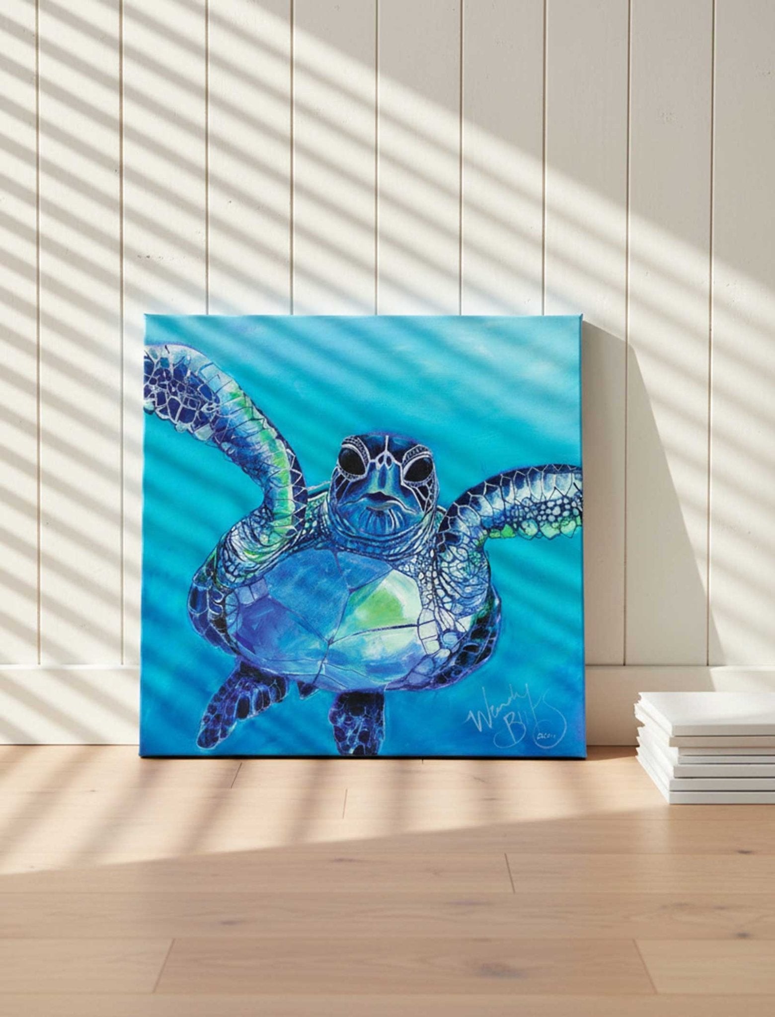 Aquatic flyer – Canvas Print - Stunned Emu Designs by Wendy Binks
