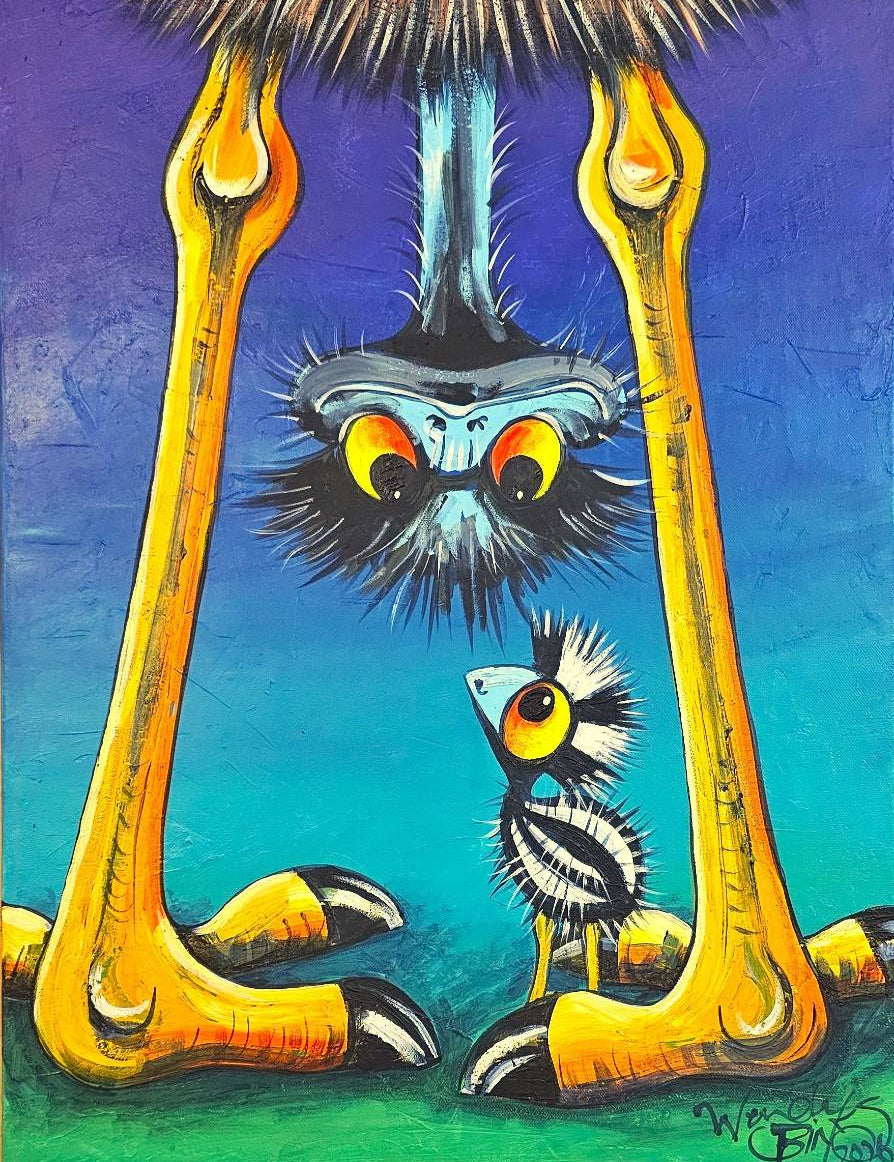 Are We There Yet? - Original - Stunned Emu Designs by Wendy Binks