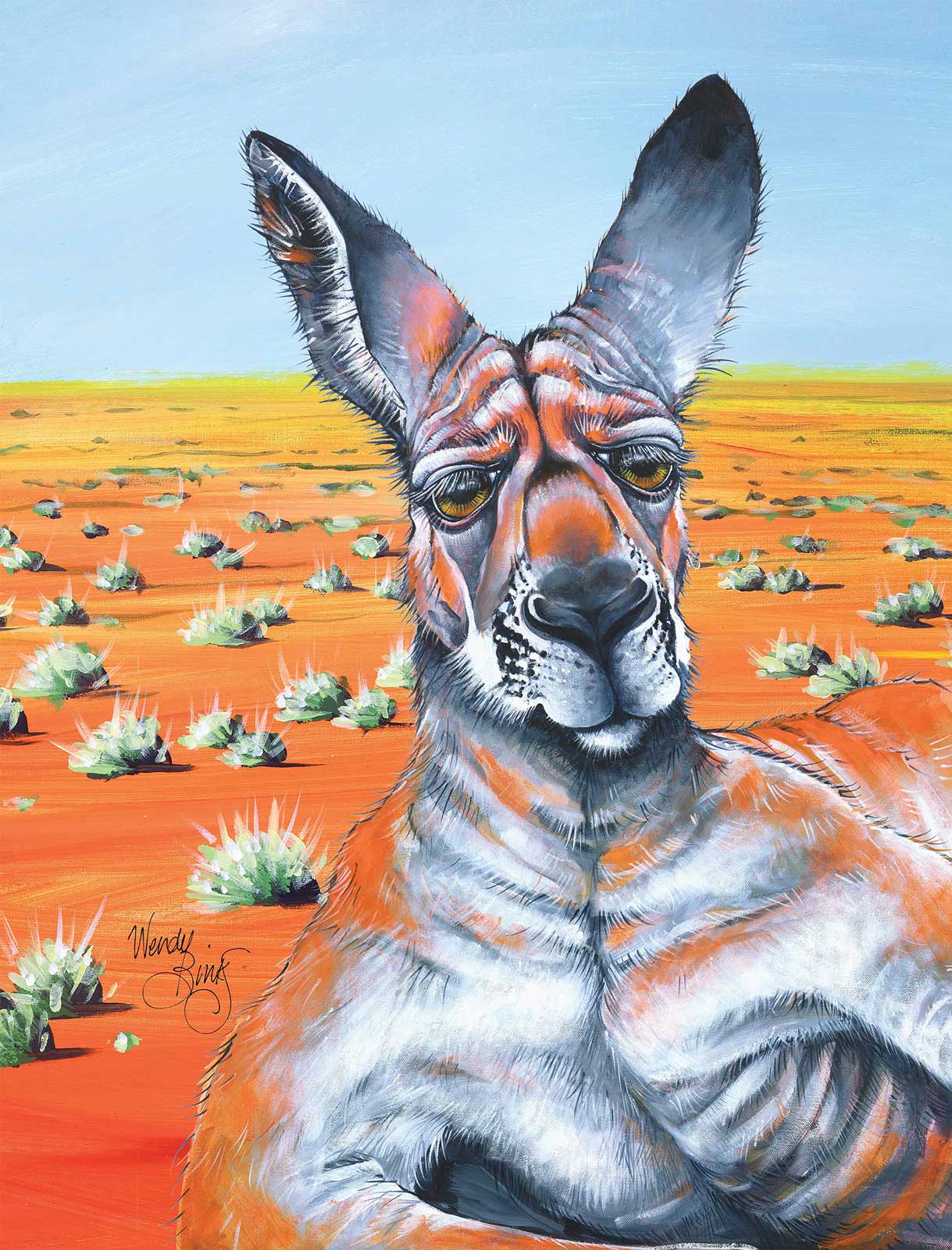 Boss Roo – Canvas Print - Stunned Emu Designs by Wendy Binks