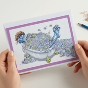 Bubbles – Greeting Card - Stunned Emu Designs by Wendy Binks