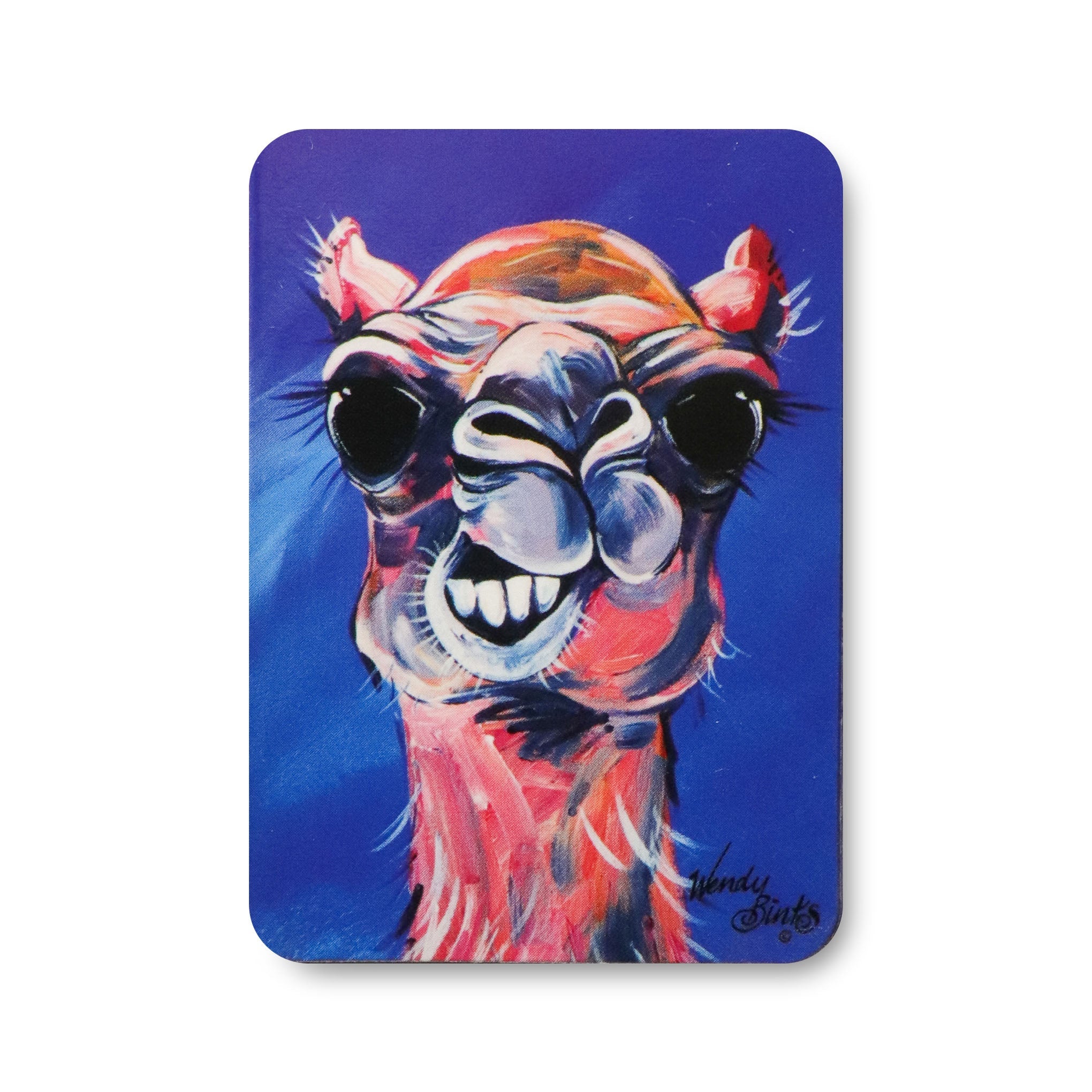 Camel Chewing the Cud – Magnet - Stunned Emu Designs by Wendy Binks