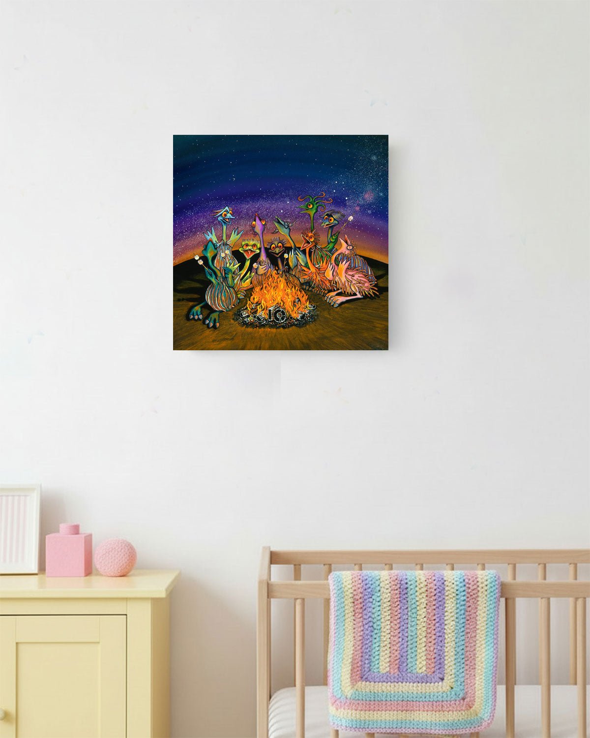 Campfire Singalong – Canvas Print - Stunned Emu Designs by Wendy Binks