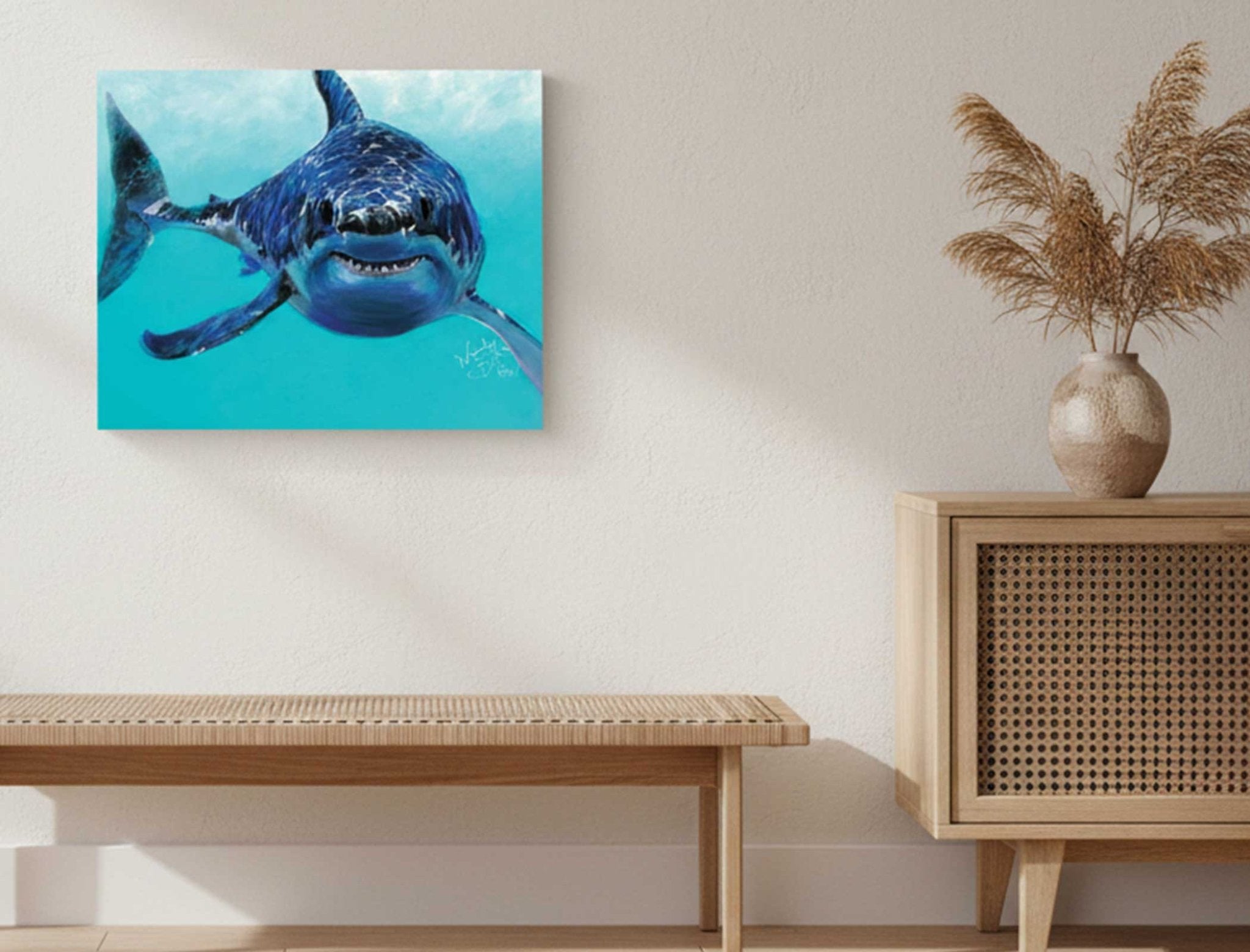 Come in the Water's Lovely – Canvas Print - Stunned Emu Designs by Wendy Binks