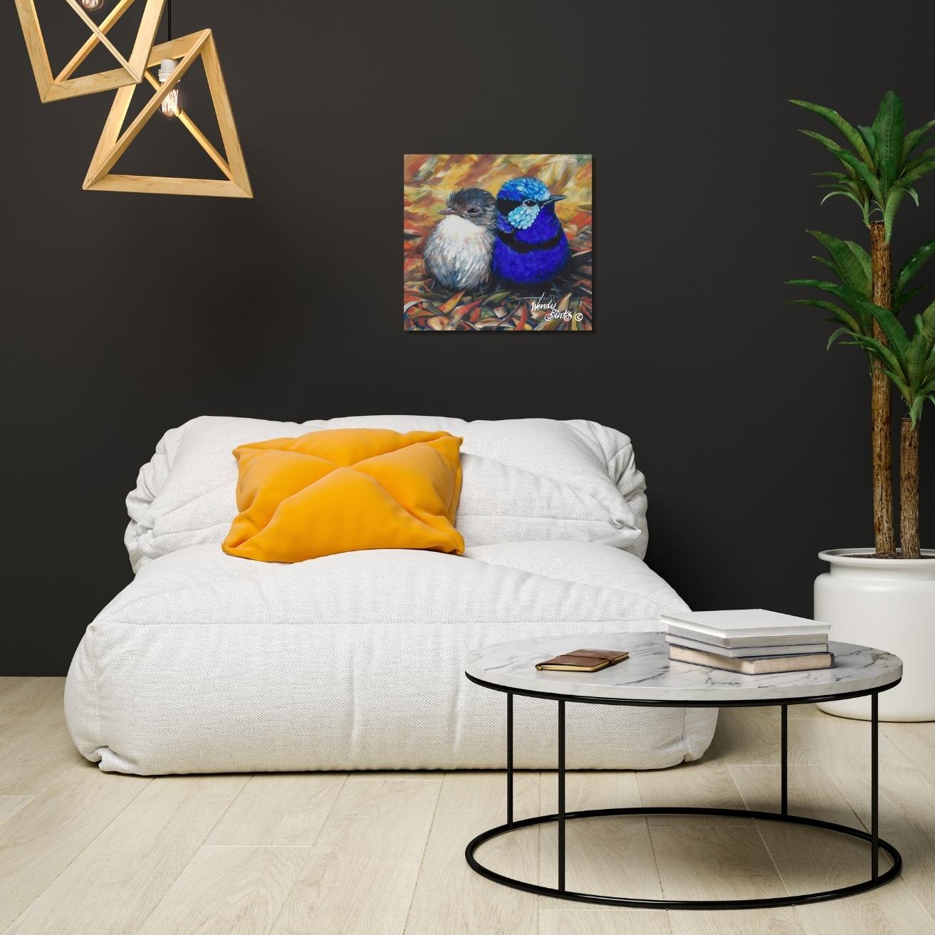 Dad's Shoulder – Canvas - Stunned Emu Designs by Wendy Binks