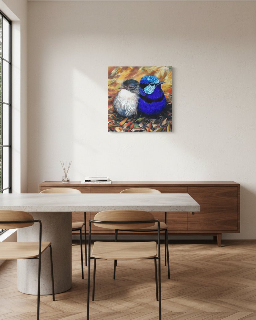 Dad's Shoulder – Canvas Print - Stunned Emu Designs by Wendy Binks