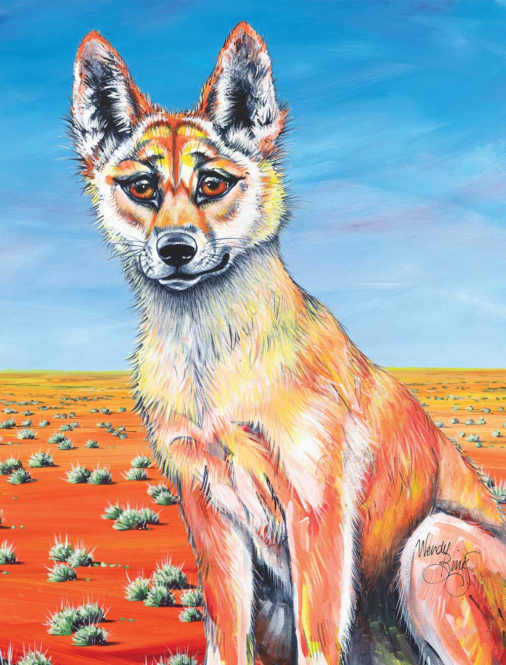 Dingo – Canvas Print - Stunned Emu Designs by Wendy Binks