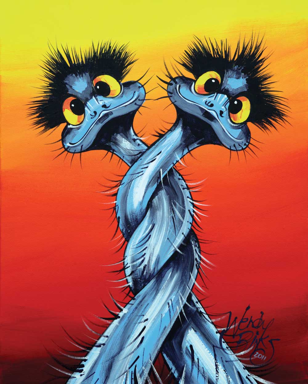 Double Trouble – Canvas Print - Stunned Emu Designs by Wendy Binks