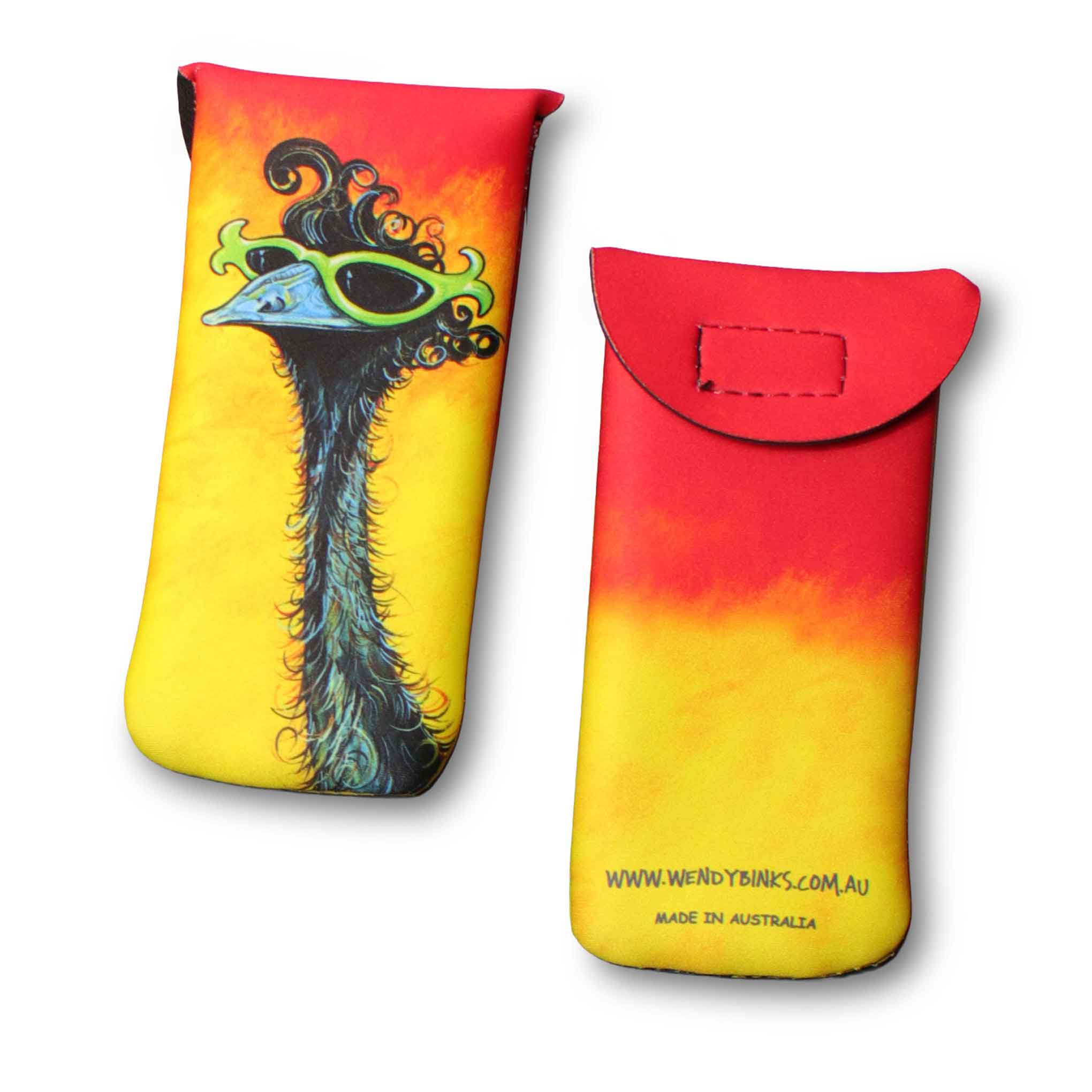 Edna – Sunglasses Case - Stunned Emu Designs by Wendy Binks
