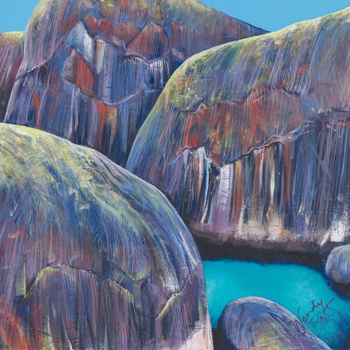 Elephant Dreaming – Original - Stunned Emu Designs by Wendy Binks