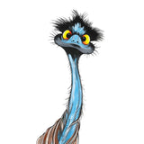 Emu Looking Straight Ahead – Decal
