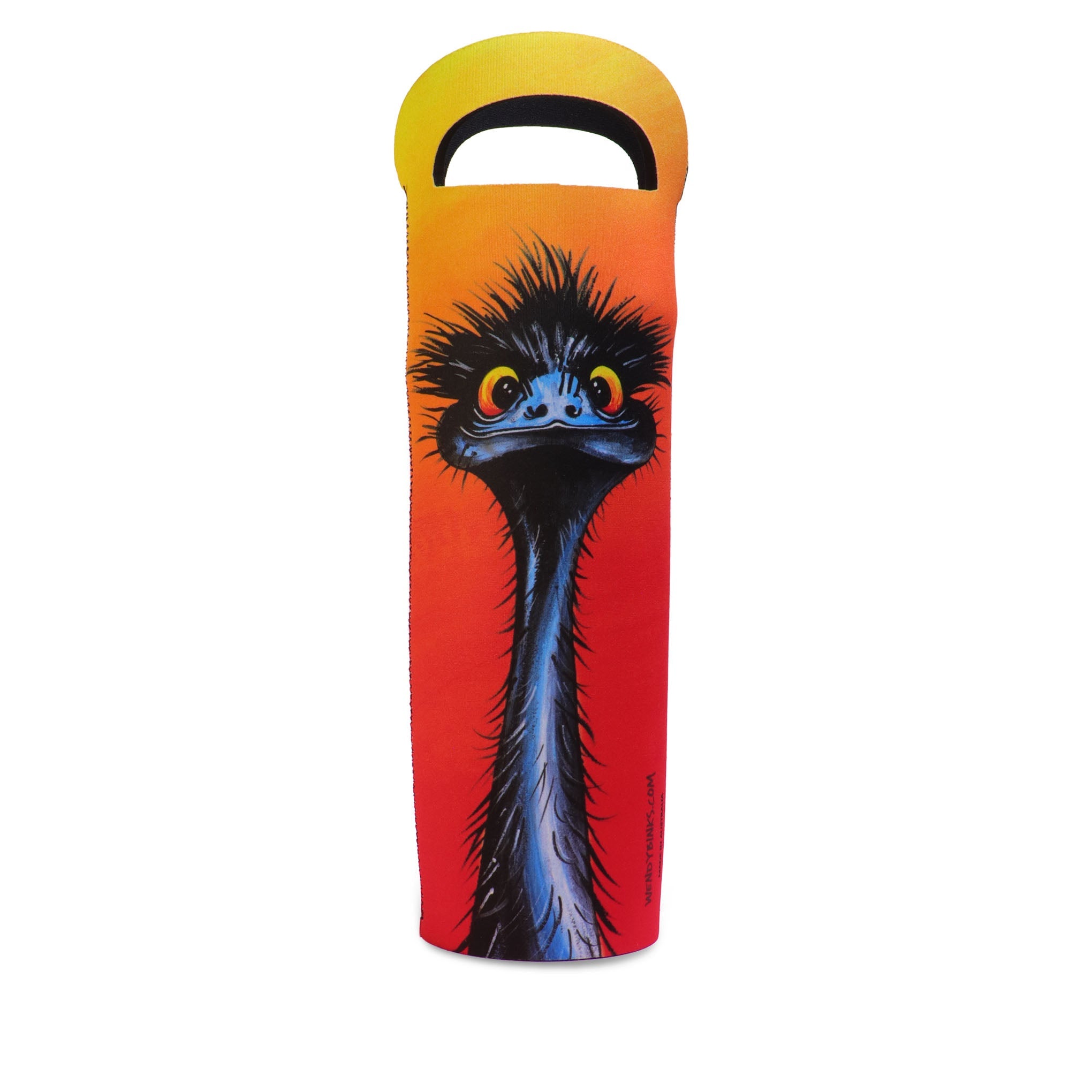 Emu with Attitude – Wine Cooler - Stunned Emu Designs by Wendy Binks