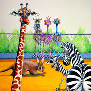 Emus at the Zoo – Canvas Print - Stunned Emu Designs by Wendy Binks