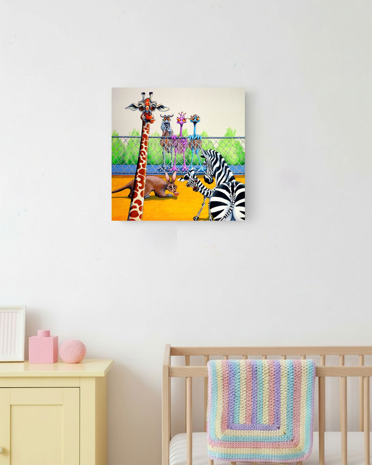 Emus at the Zoo – Canvas Print - Stunned Emu Designs by Wendy Binks