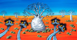 Emus & Boabs – Canvas Print