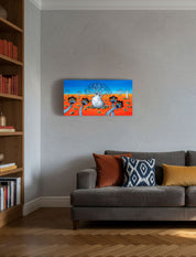 Emus & Boabs – Canvas Print - Stunned Emu Designs by Wendy Binks
