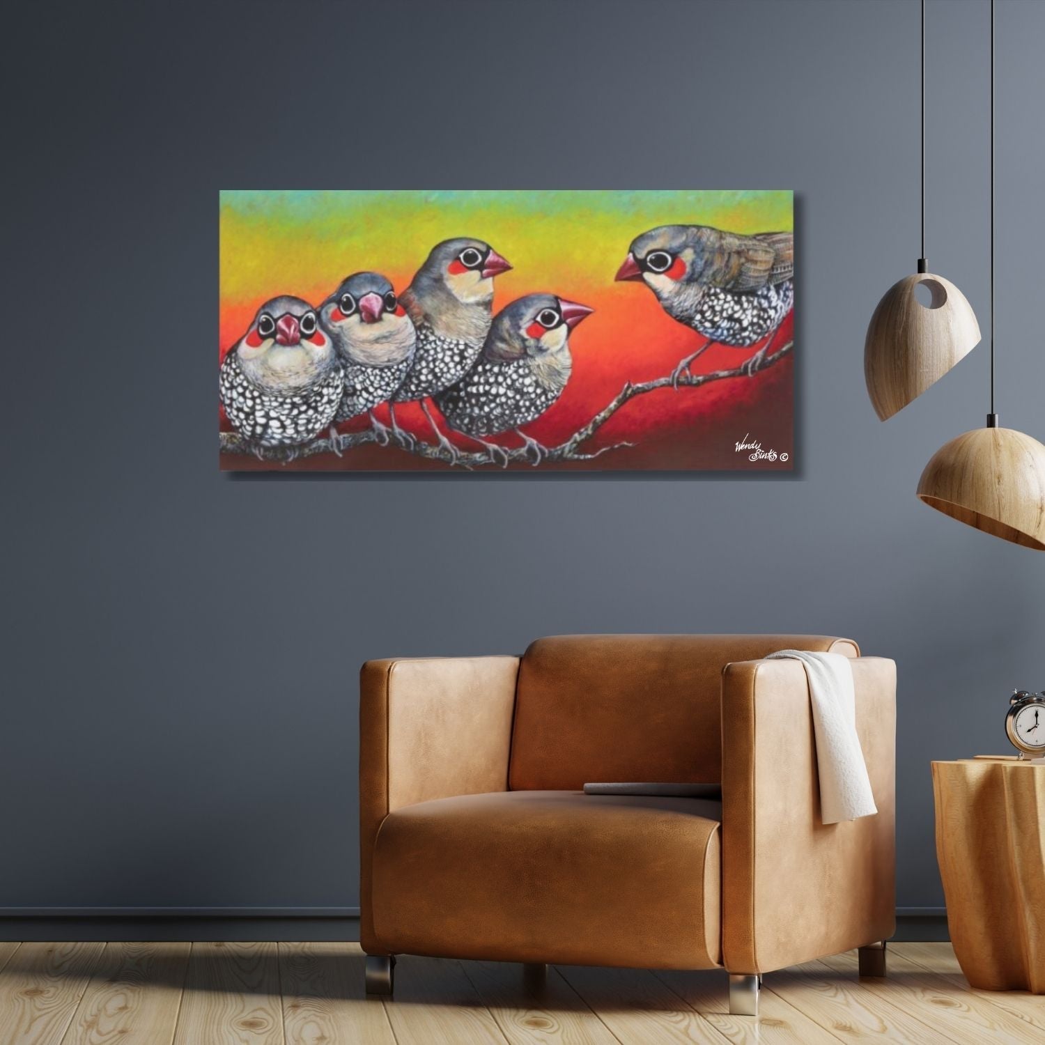 Fire Birds – Original - Stunned Emu Designs by Wendy Binks