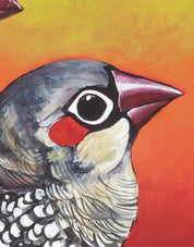 Fire Birds – Original - Stunned Emu Designs by Wendy Binks