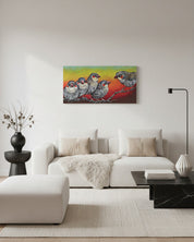 Fire Birds – Original - Stunned Emu Designs by Wendy Binks