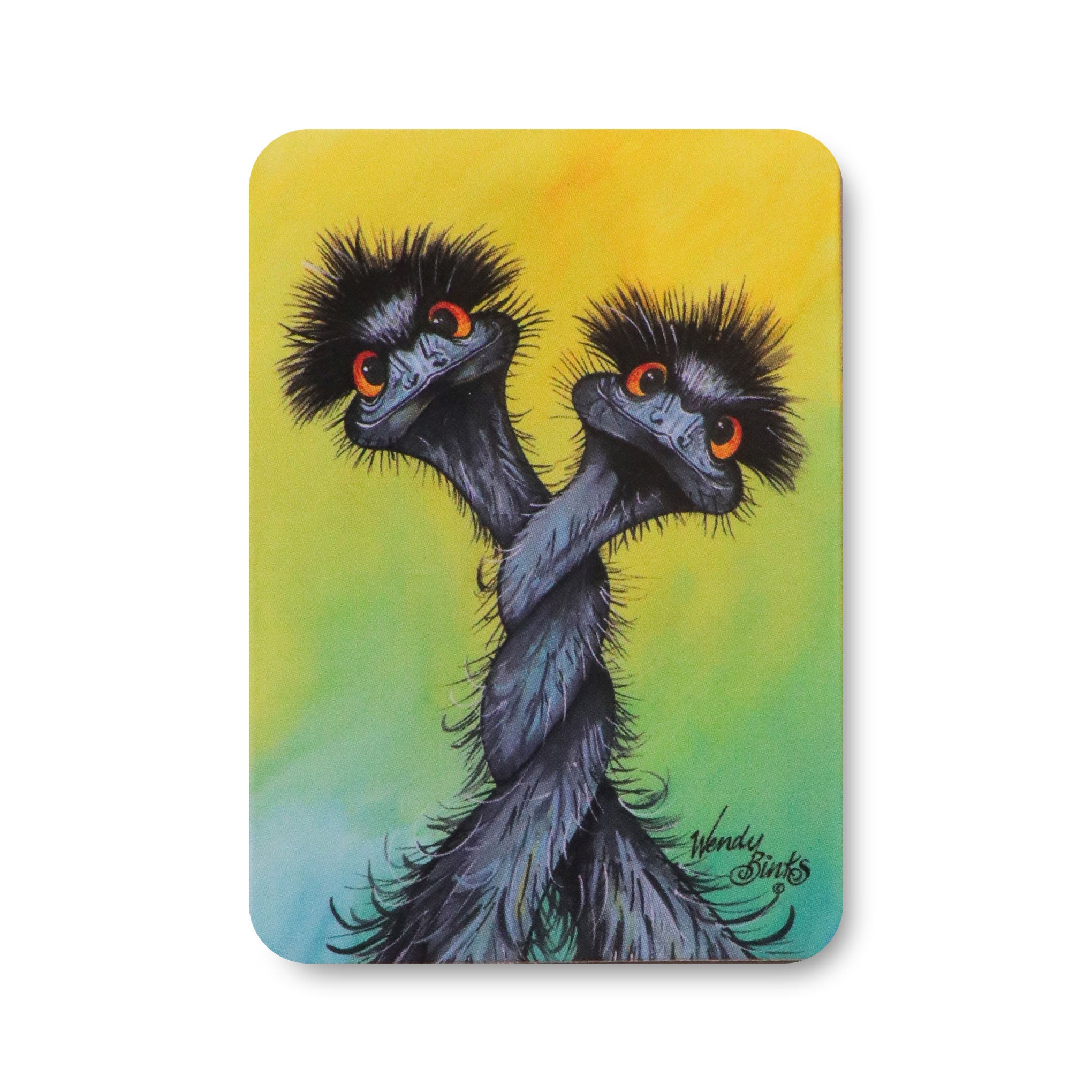 Green Twisted – Magnet - Stunned Emu Designs by Wendy Binks