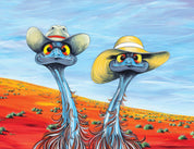 Hats in the Desert – Canvas Print - Stunned Emu Designs by Wendy Binks
