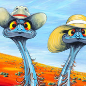 Hats in the Desert – Original - Stunned Emu Designs by Wendy Binks