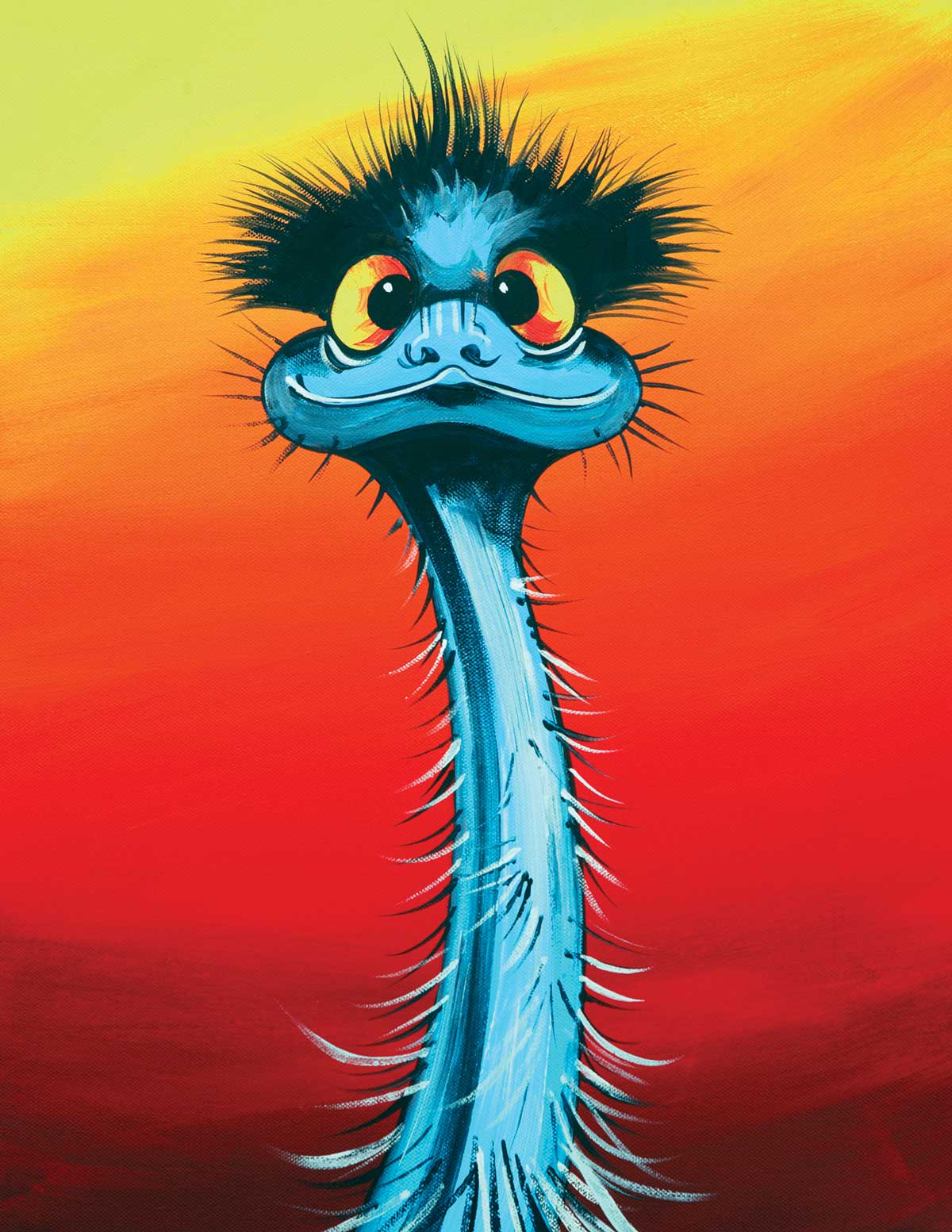Irascible Ratite – Canvas Print - Stunned Emu Designs by Wendy Binks