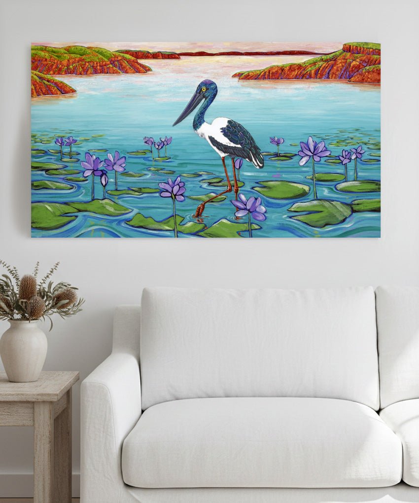 Jabiru – Original - Stunned Emu Designs by Wendy Binks