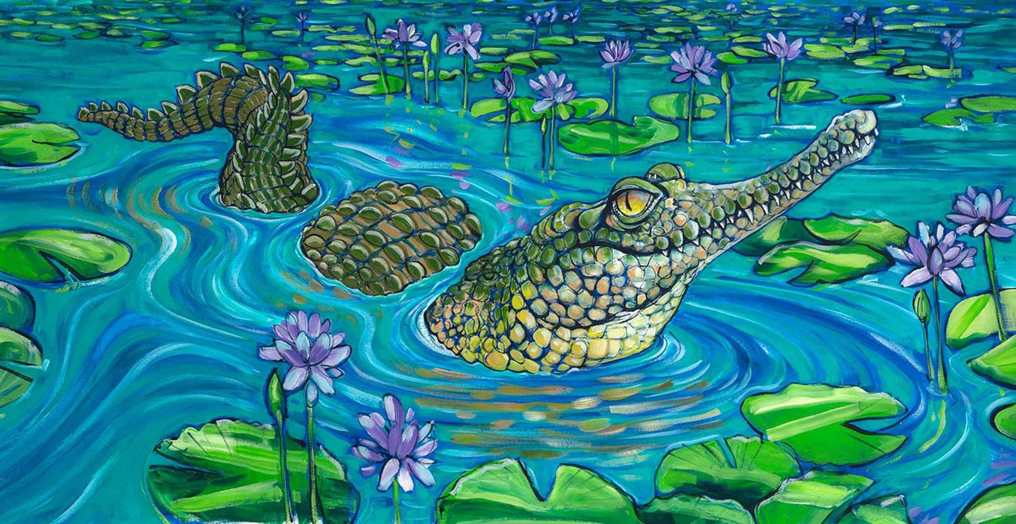 Johnno’s Lagoon – Canvas Print - Stunned Emu Designs by Wendy Binks