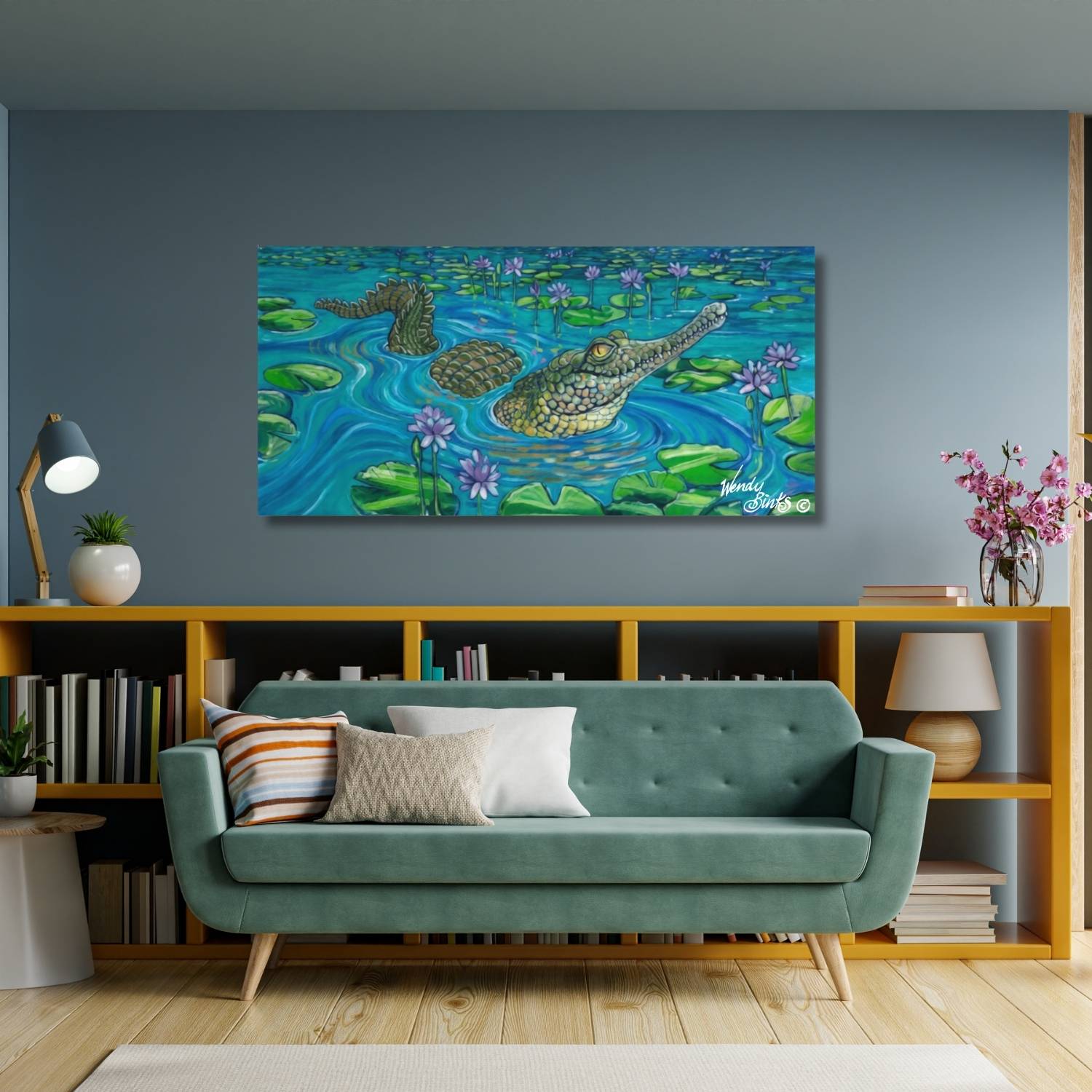 Johnno's Lagoon – Original - Stunned Emu Designs by Wendy Binks