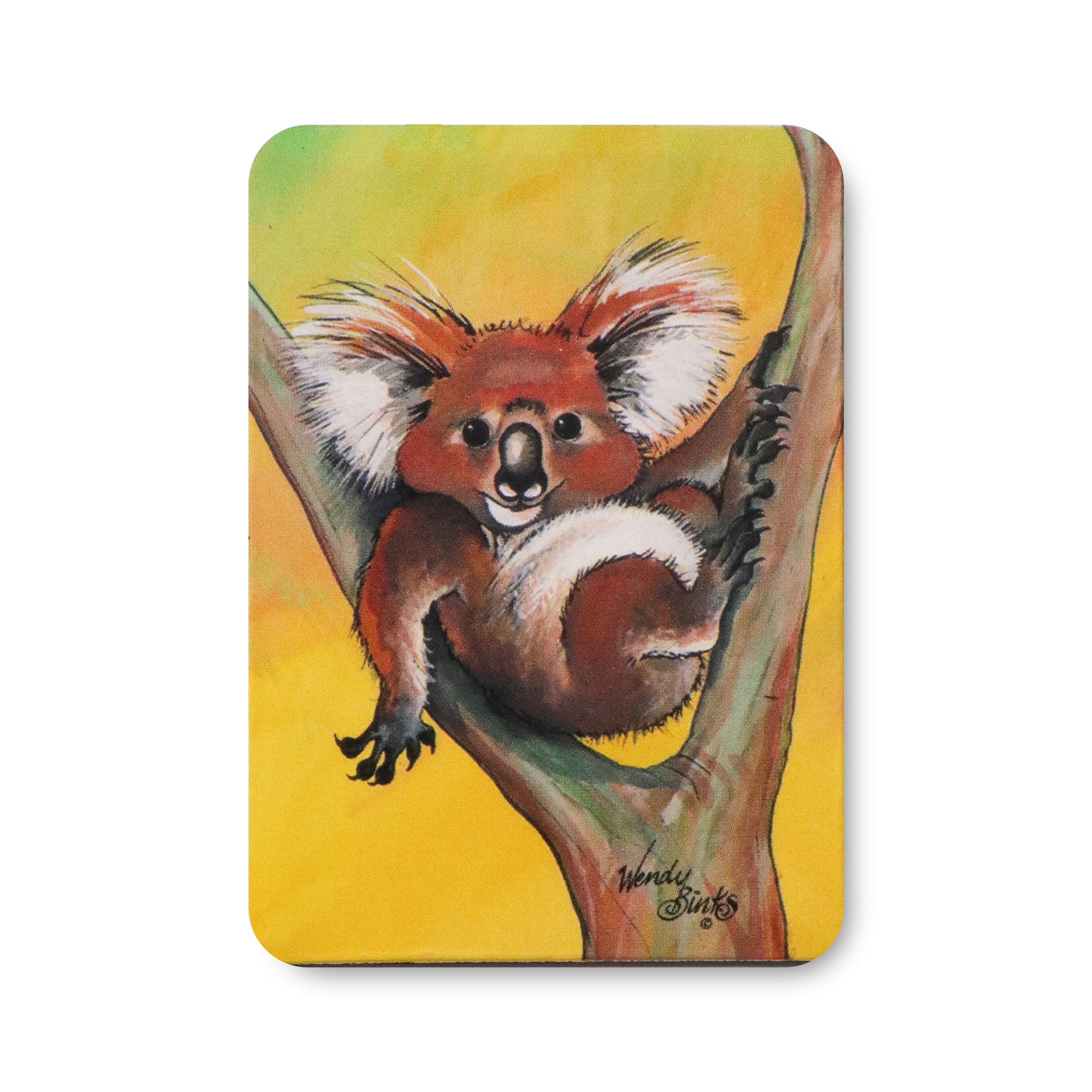 Koala Chill – Magnet - Stunned Emu Designs by Wendy Binks