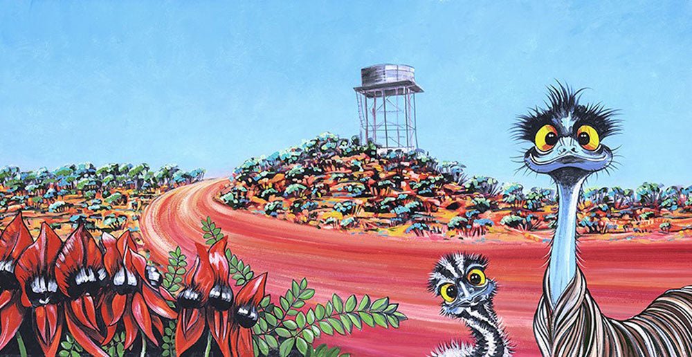 Laverton Desert Pea – Canvas Print - Stunned Emu Designs by Wendy Binks