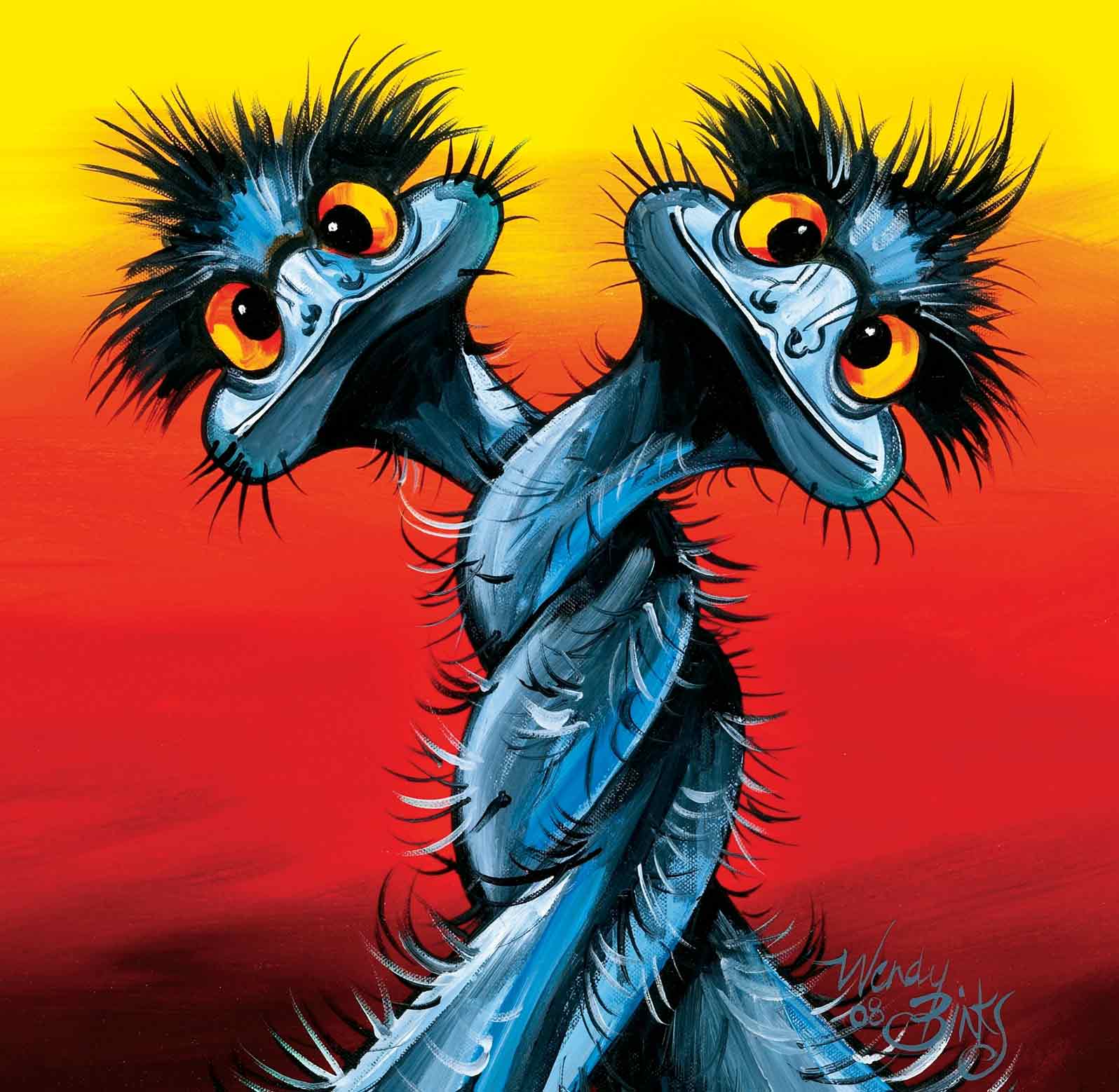 Orange Twisted – Canvas Print - Stunned Emu Designs by Wendy Binks