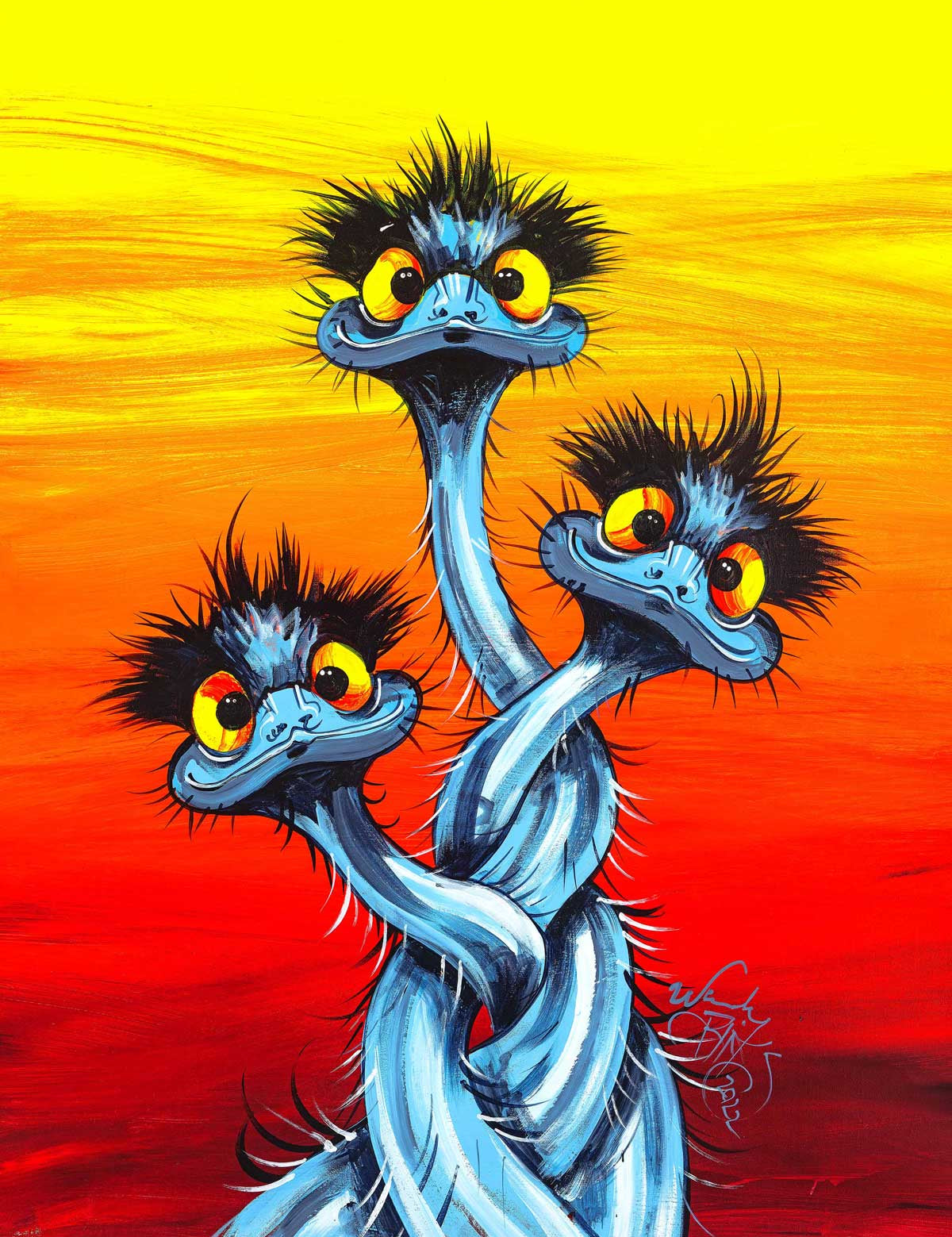 Puzzled – Canvas Print - Stunned Emu Designs by Wendy Binks