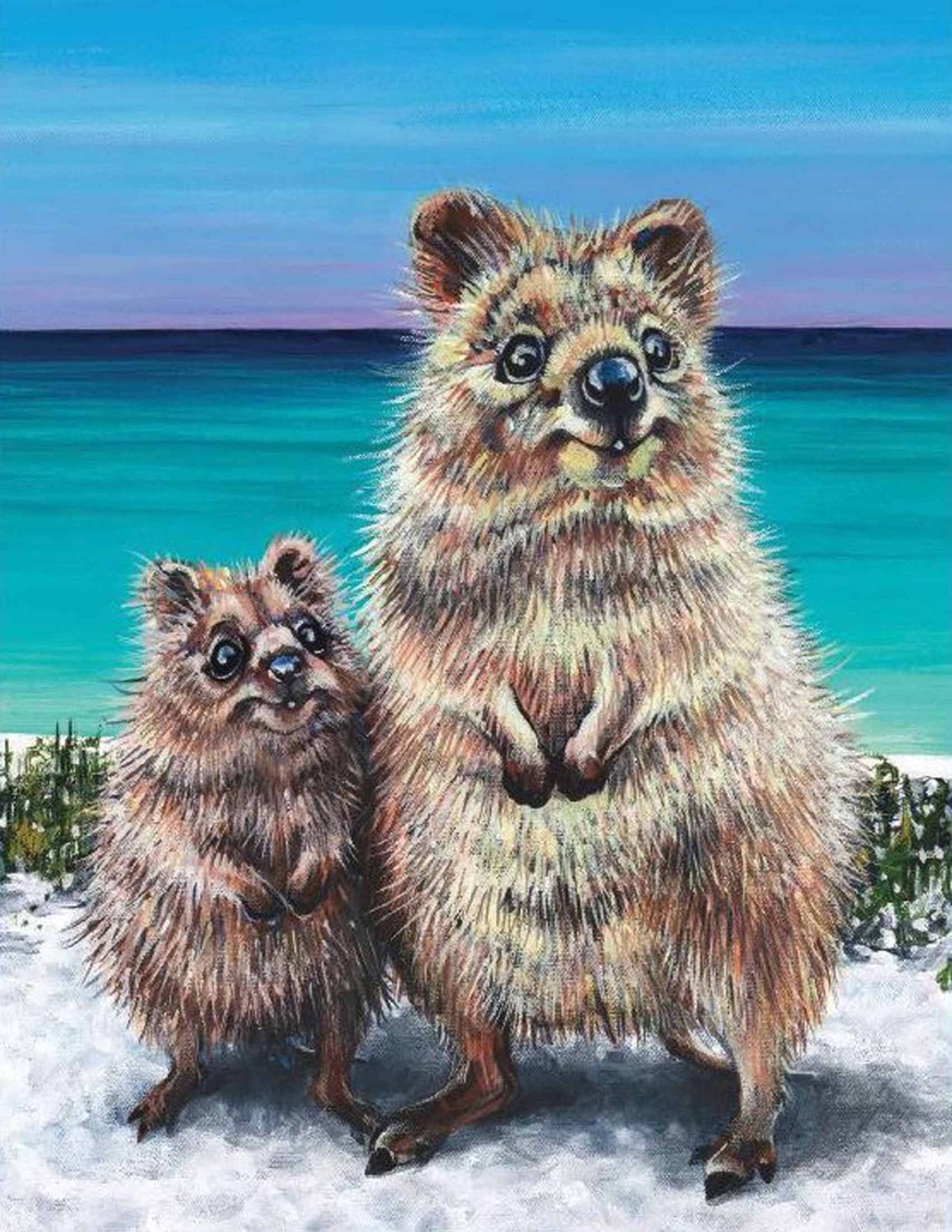Quokka Love – Canvas Print - Stunned Emu Designs by Wendy Binks