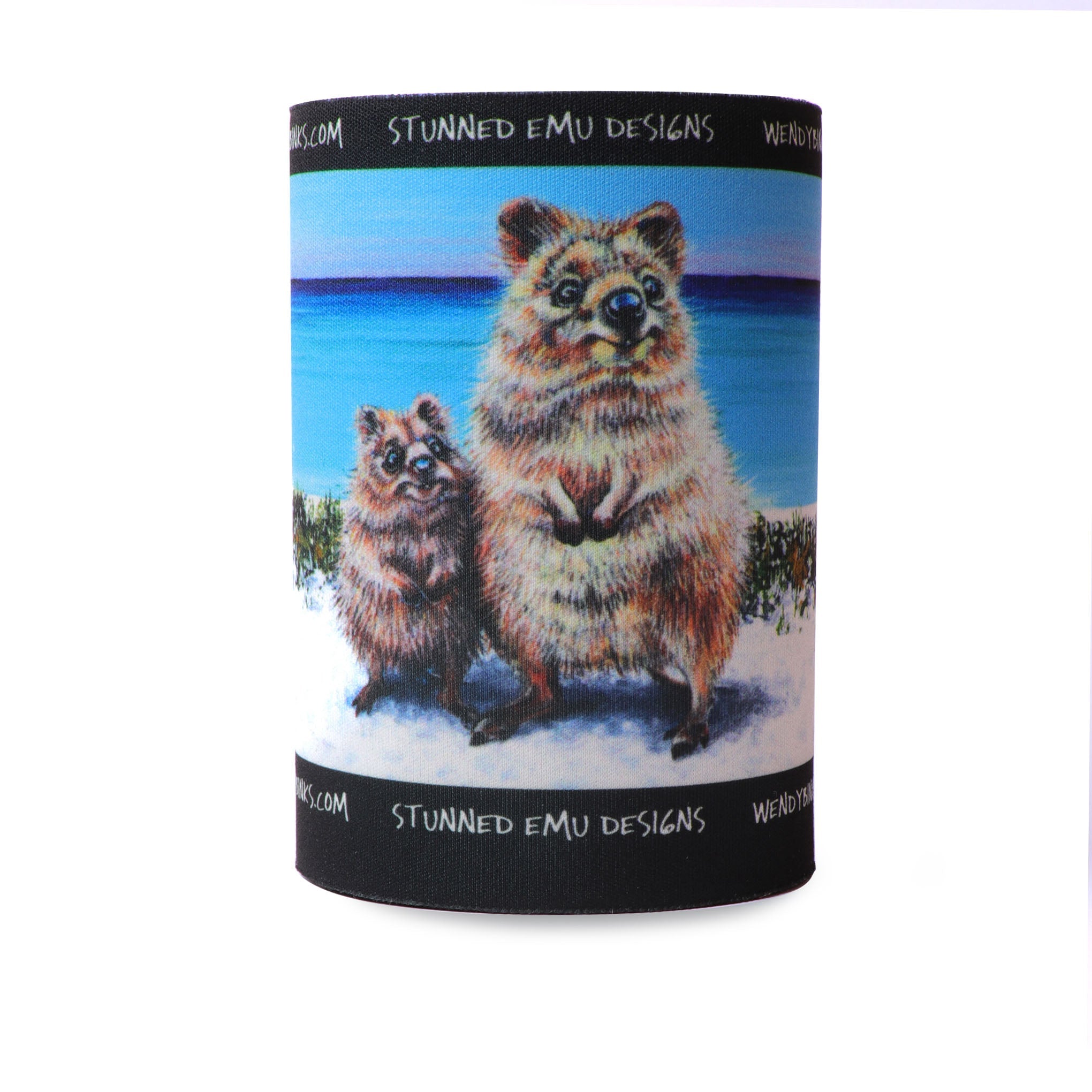 Quokka Love – Drink Holder - Stunned Emu Designs by Wendy Binks
