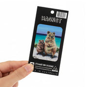 Quokka Love – Small Magnet - Stunned Emu Designs by Wendy Binks