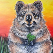 Quokka Smile – Canvas Original - Stunned Emu Designs by Wendy Binks