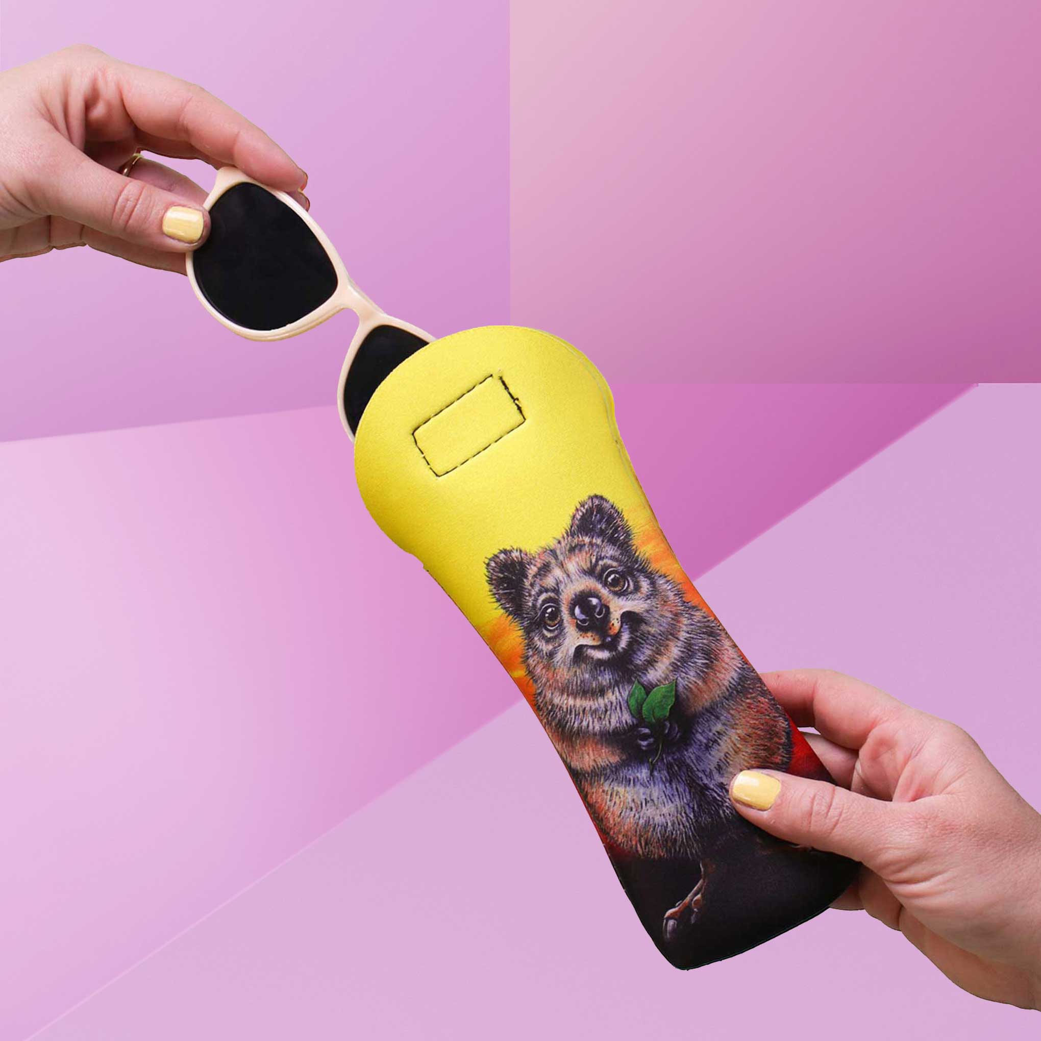 Quokka Smile – Sunglasses Case - Stunned Emu Designs by Wendy Binks