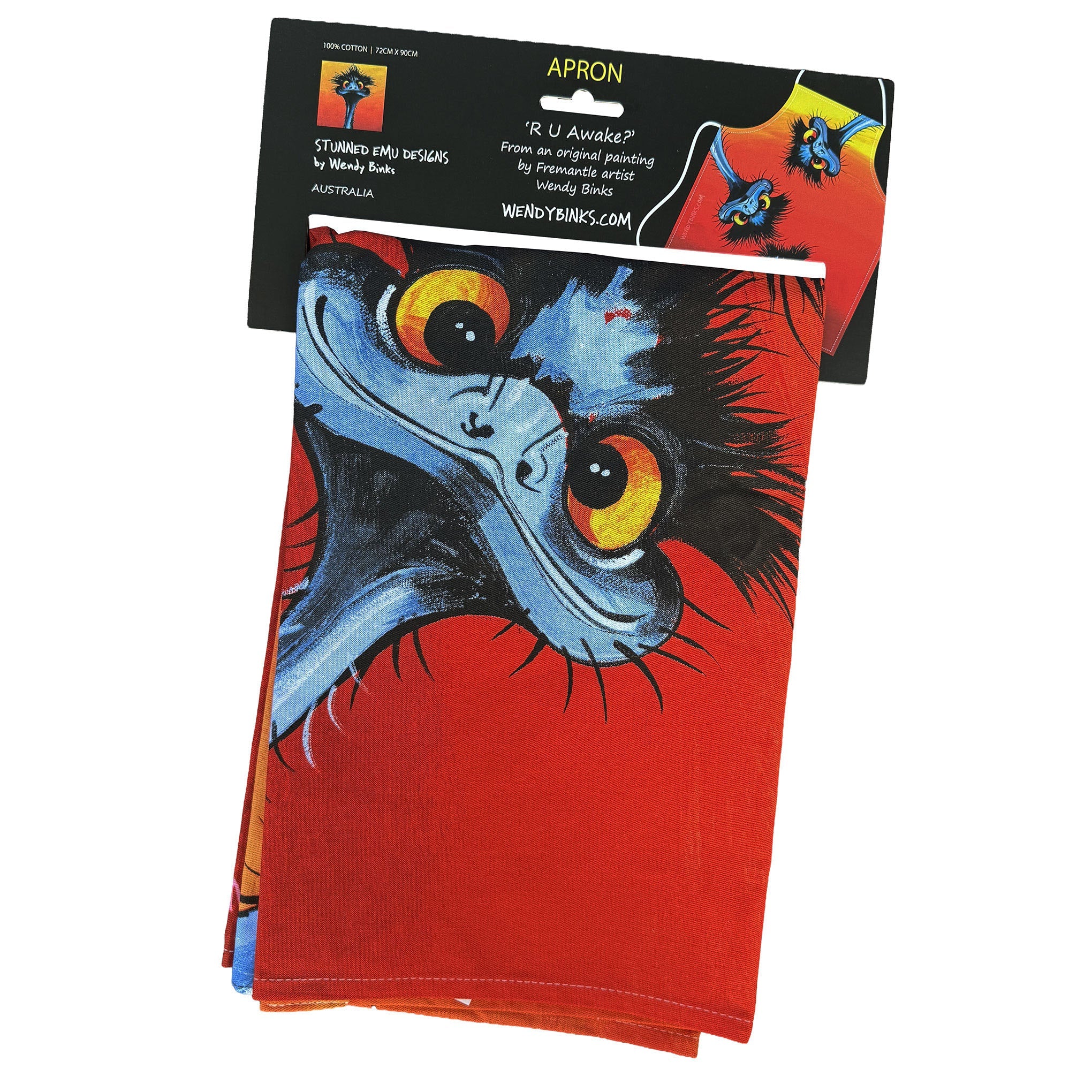 R U Awake? – Apron - Stunned Emu Designs by Wendy Binks