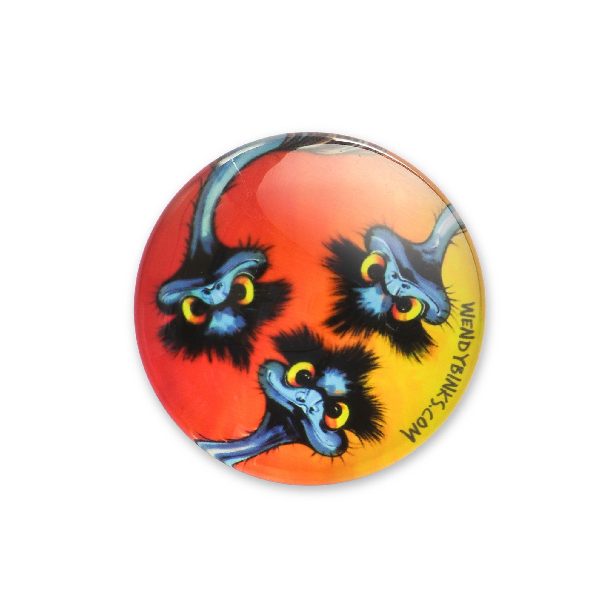 R U Awake? – Glass Magnet - Stunned Emu Designs by Wendy Binks