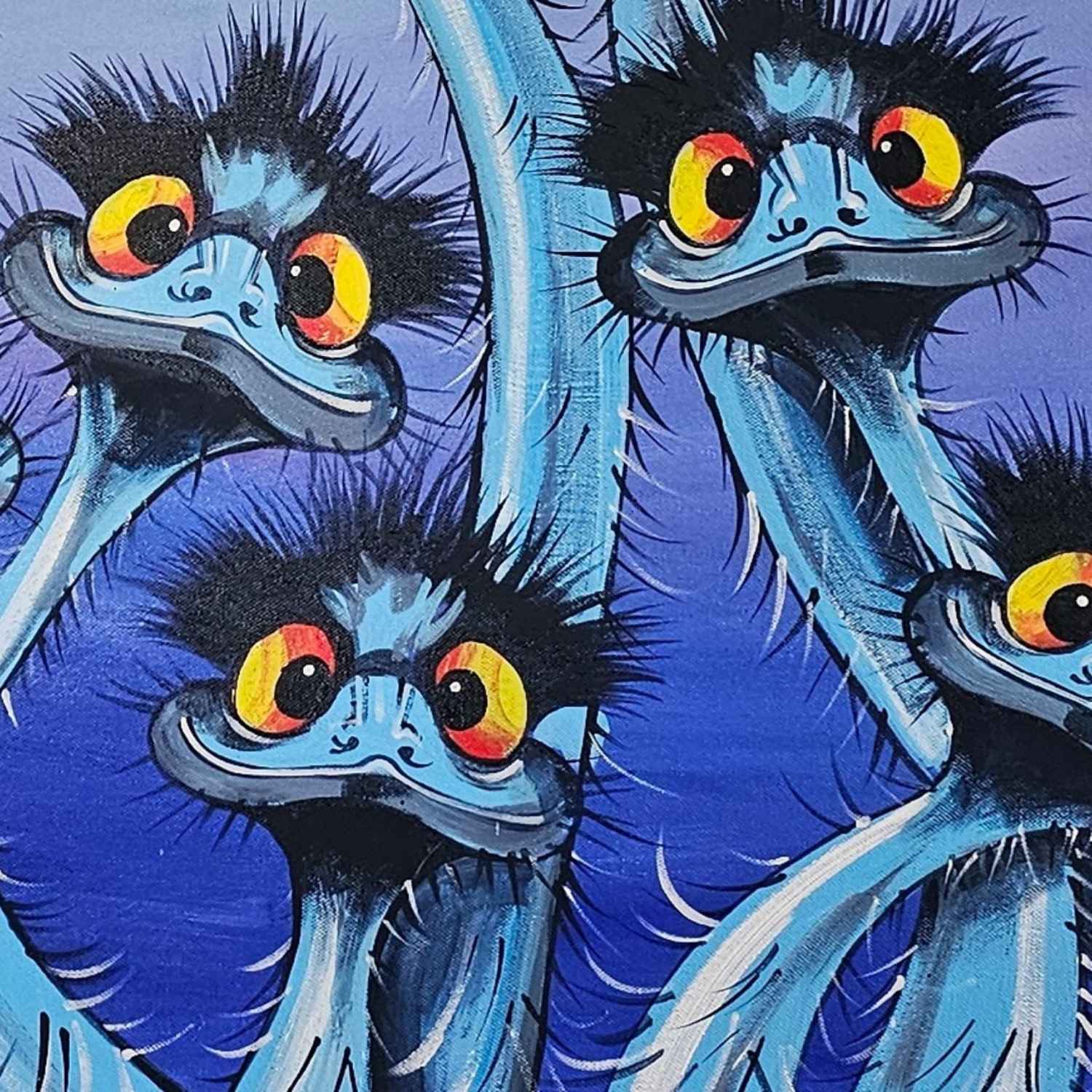 Ratite Relations – Original - Stunned Emu Designs by Wendy Binks