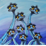 Ratite Relations – Original - Stunned Emu Designs by Wendy Binks