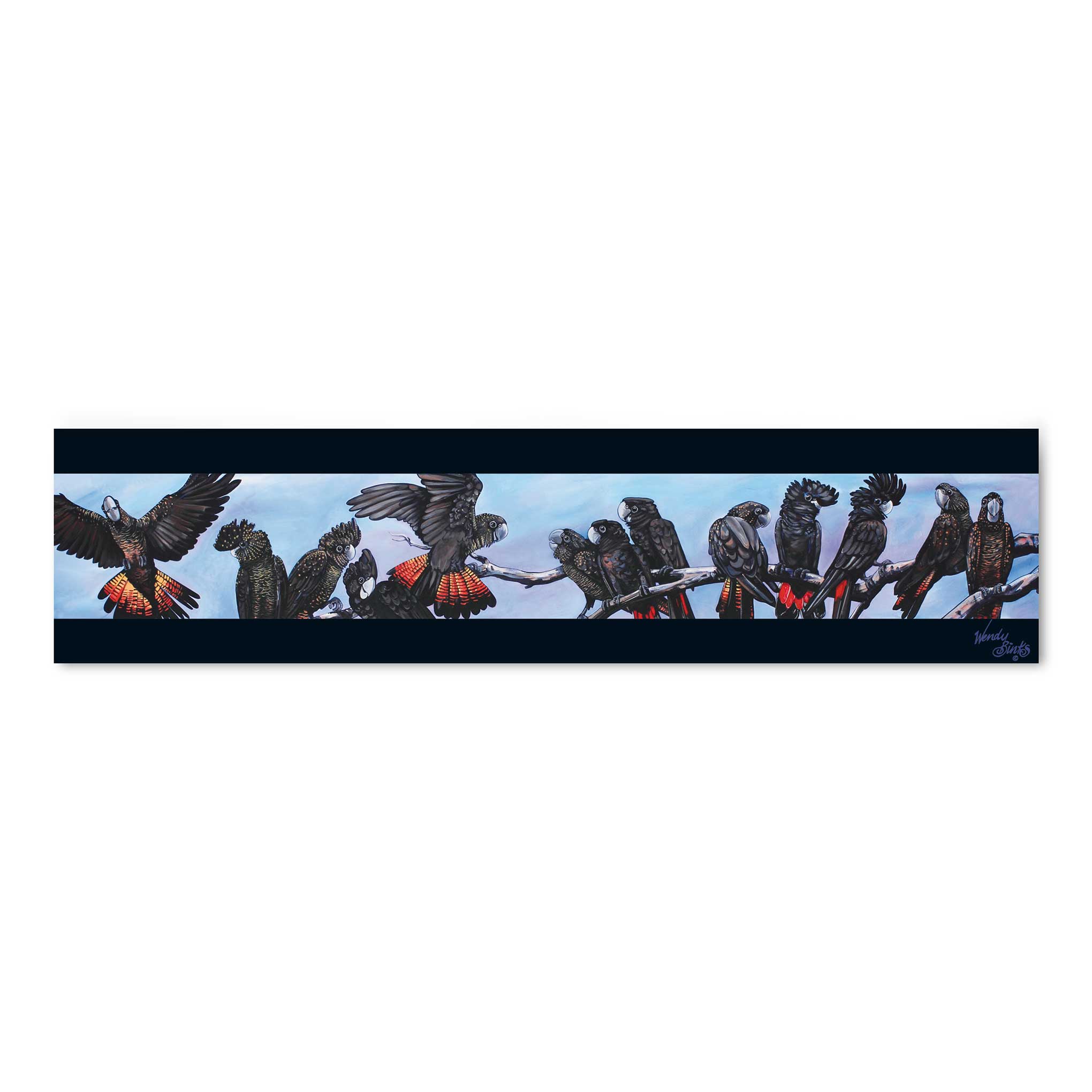 Raucous Roost – Bookmark - Stunned Emu Designs by Wendy Binks