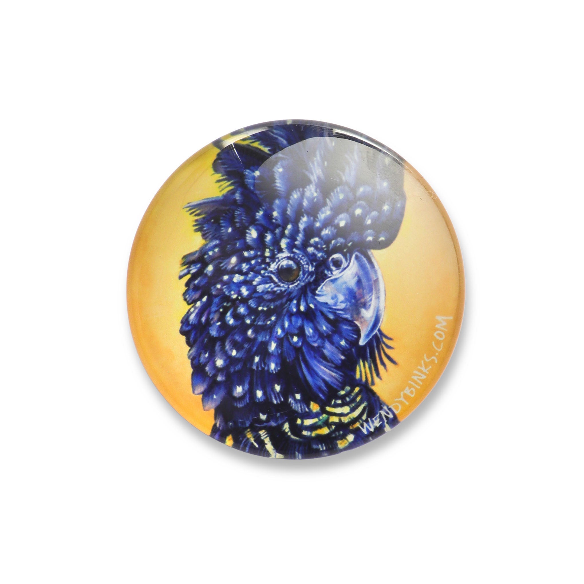 Redtails – Glass Magnet - Stunned Emu Designs by Wendy Binks