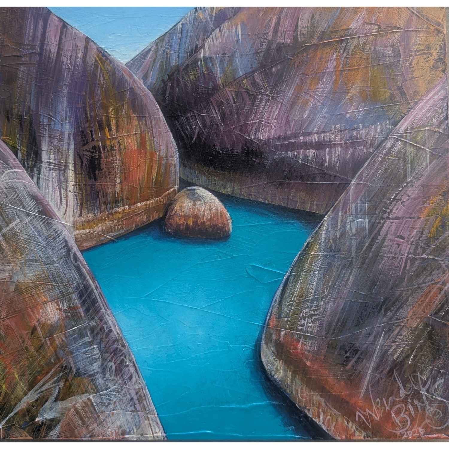 Road Less Travelled – Original On Board - Stunned Emu Designs by Wendy Binks