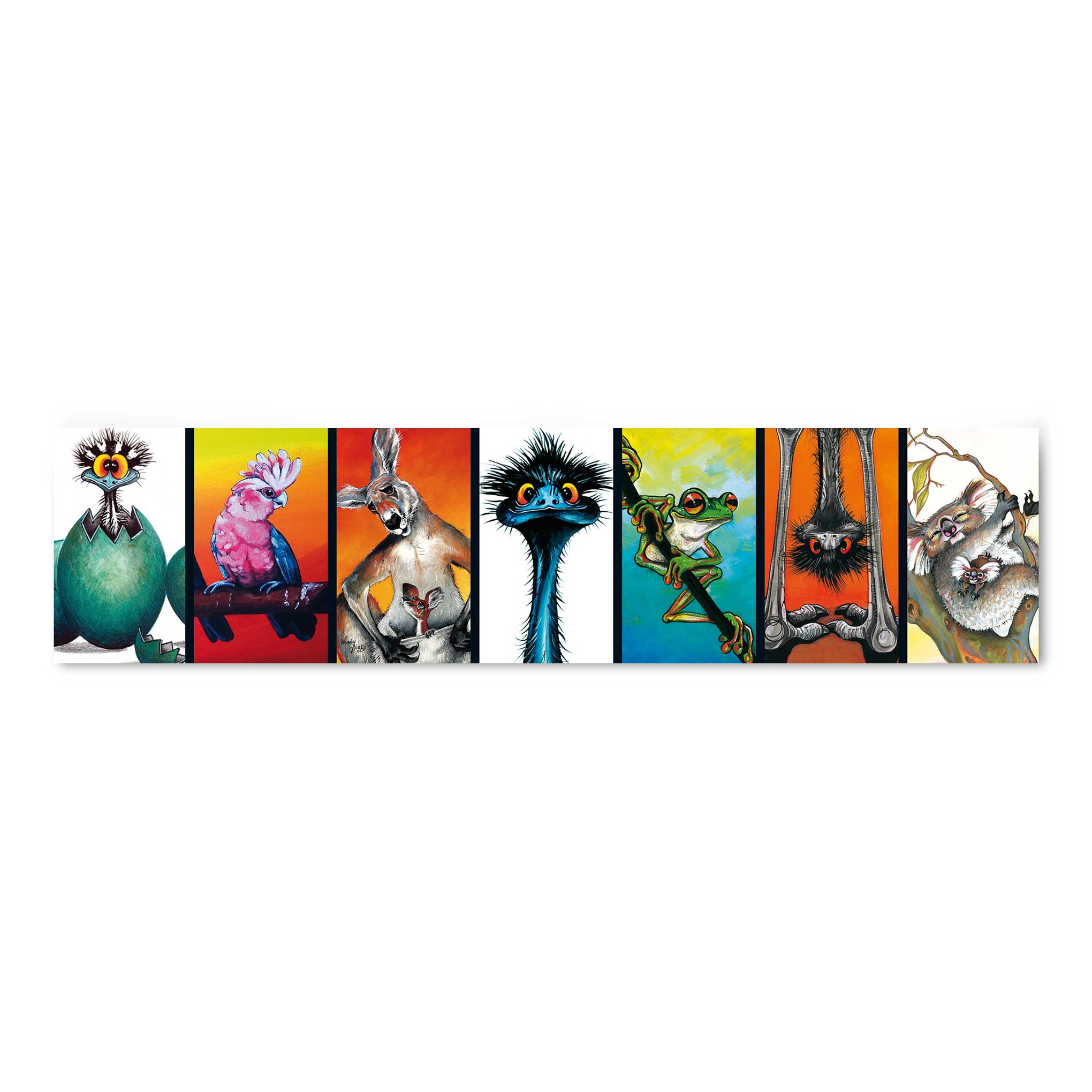 Seven Suspects – Bookmark - Stunned Emu Designs by Wendy Binks