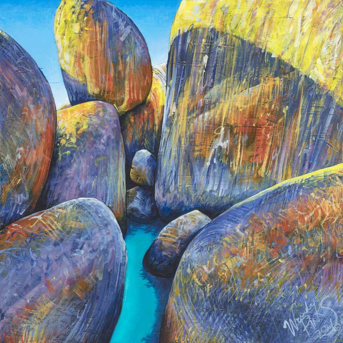 Shifting Light – Original - Stunned Emu Designs by Wendy Binks